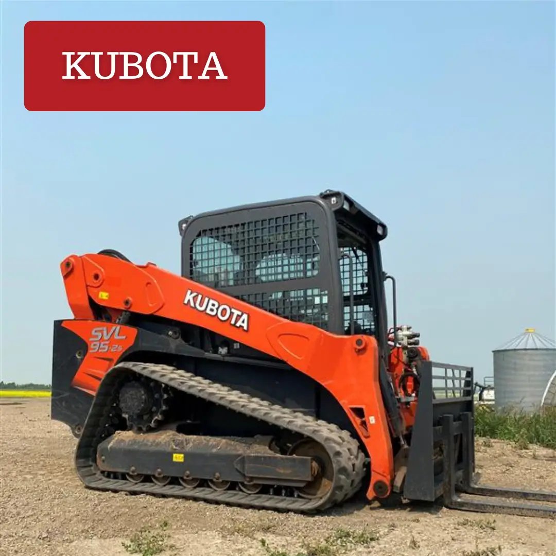 Orange & Black Kubota Skid Steer