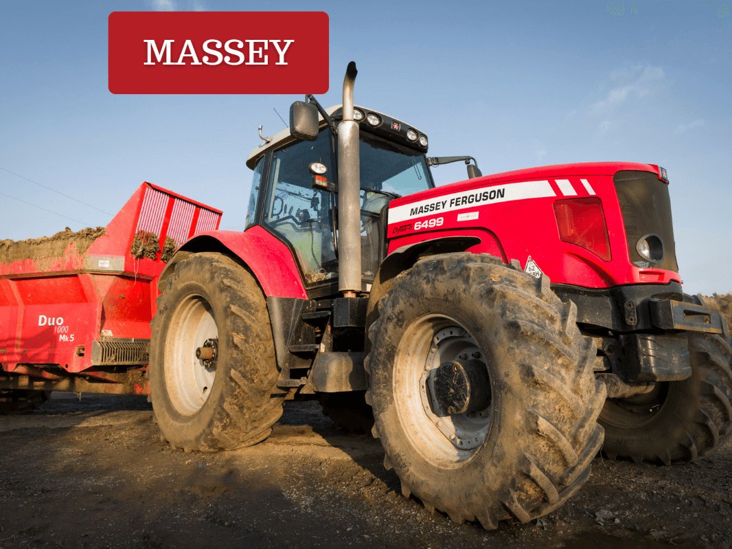 Red Tractor with Black wheels